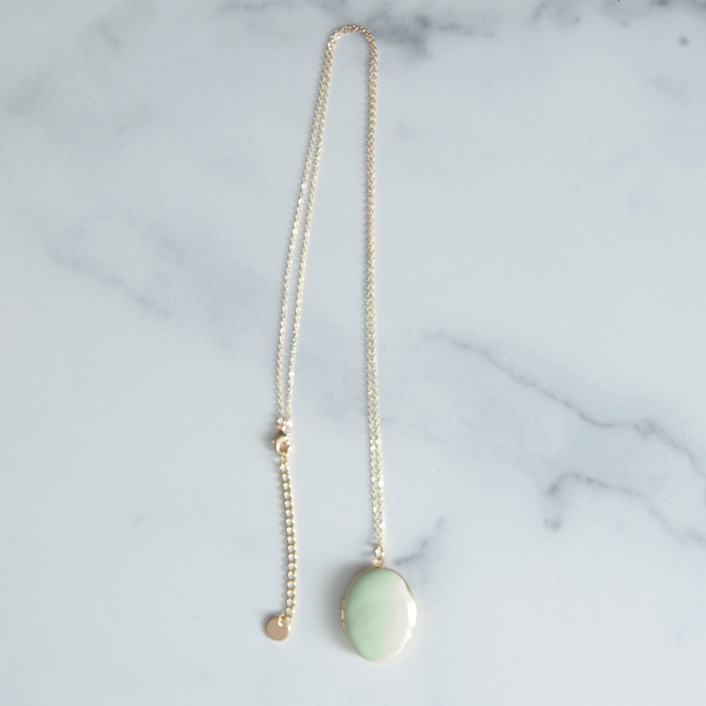 Enamel Locket - Mint